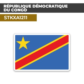 Sticker RÉPUBLIQUE DÉMOCRATIQUE DU CONGO | Drapeaux Pays