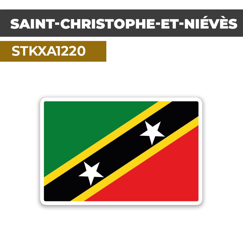 Sticker SAINT-CHRISTOPHE-ET-NIÈVES | Drapeaux Pays