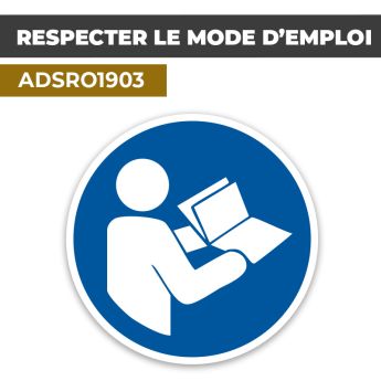 Autocollant RESPECTEZ LE MODE D'EMPLOI | Équipements de protection EPI