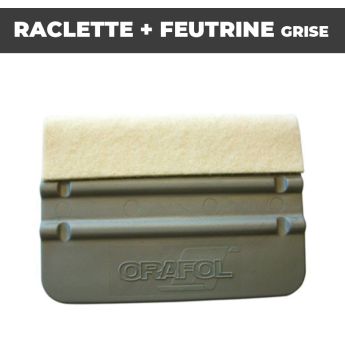 RACLETTE DE MAROUFLAGE GRISE | Avec Feutrine | Accessoires pour adhésif