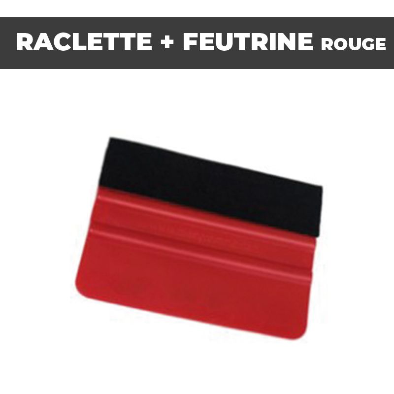 RACLETTE DE MAROUFLAGE ROUGE | Avec Feutrine | Accessoires pour adhésif