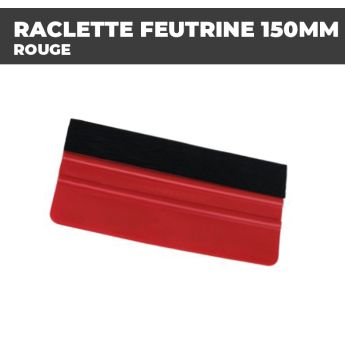 RACLETTE DE MAROUFLAGE 150MM ROUGE | Avec Feutrine | Accessoires pour adhésif