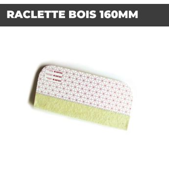 RACLETTE DE MAROUFLAGE 160MM BOIS | Avec Feutrine | Accessoires pour adhésif