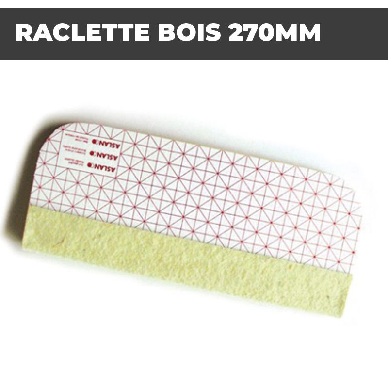 RACLETTE DE MAROUFLAGE 270MM BOIS | Avec Feutrine | Accessoires pour adhésif