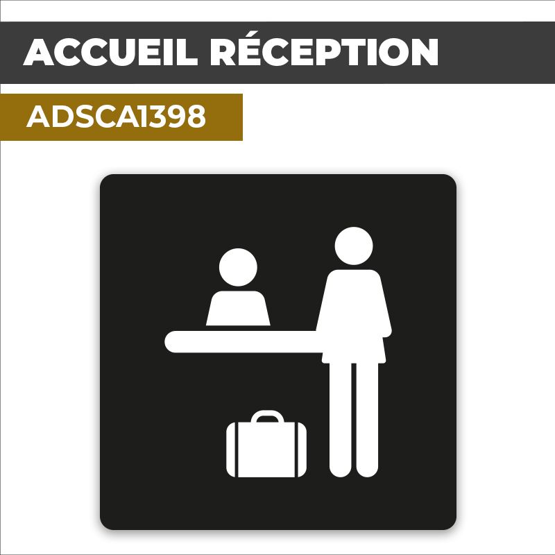 Autocollant ACCUEIL RÉCEPTION | Entrée et bienvenue