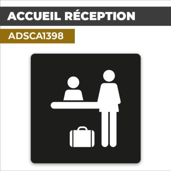Autocollant ACCUEIL RÉCEPTION | Entrée et bienvenue