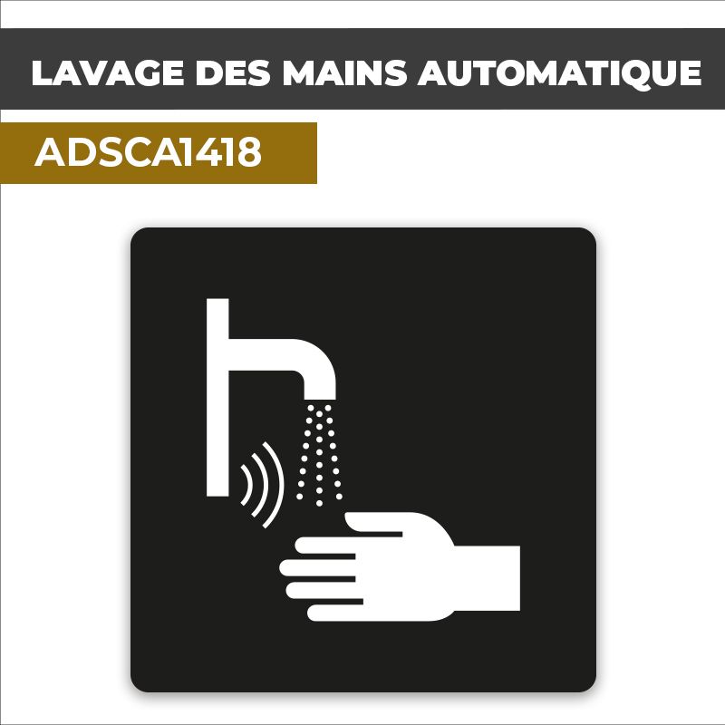 Autocollant | LAVAGE DES MAINS AUTOMATIQUE | Hygiène et Sanitaires