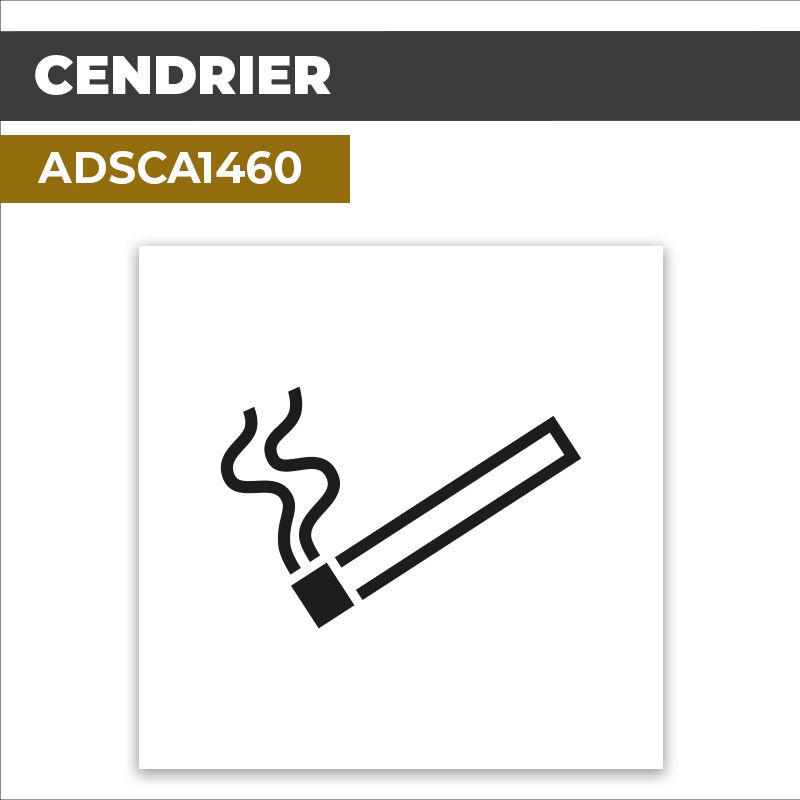 Autocollant | CENDRIER | Espace fumeur