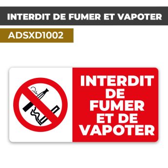 Autocollant | INTERDIT DE FUMER ET DE VAPOTER | Règles à respecter