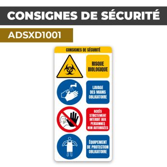 Autocollant | CONSIGNES DE SÉCURITÉ | Sécurité en entreprise