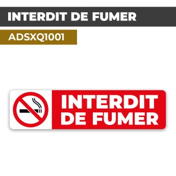 Autocollant | INTERDIT DE FUMER | Règles à respecter
