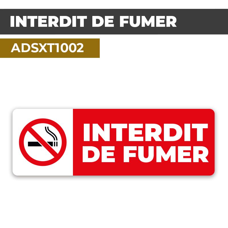 Autocollant | INTERDIT DE FUMER | Règles à respecter