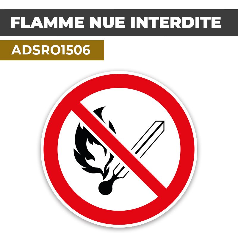 Autocollant FLAMME NUE INTERDITE | Interdictions