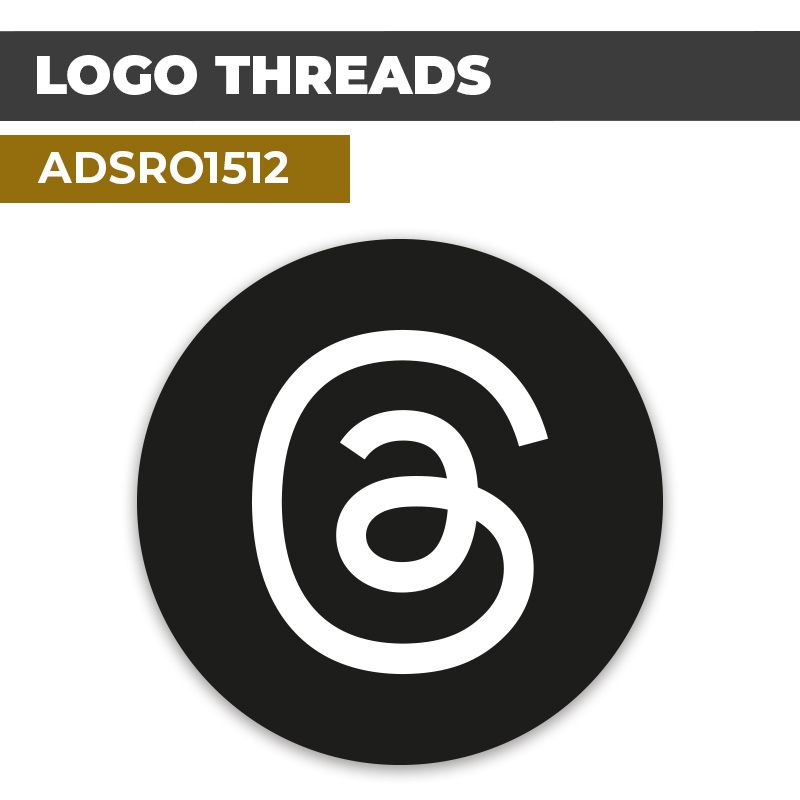 Autocollant LOGO THREADS | Réseaux sociaux