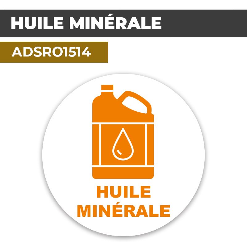 Autocollant HUILE MINÉRALE | Tri des déchets