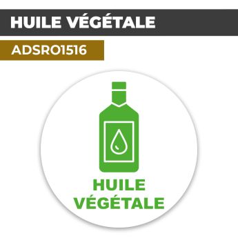 Autocollant HUILE VÉGÉTALE | Tri des déchets
