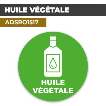 Autocollant HUILE VÉGÉTALE | Tri des déchets