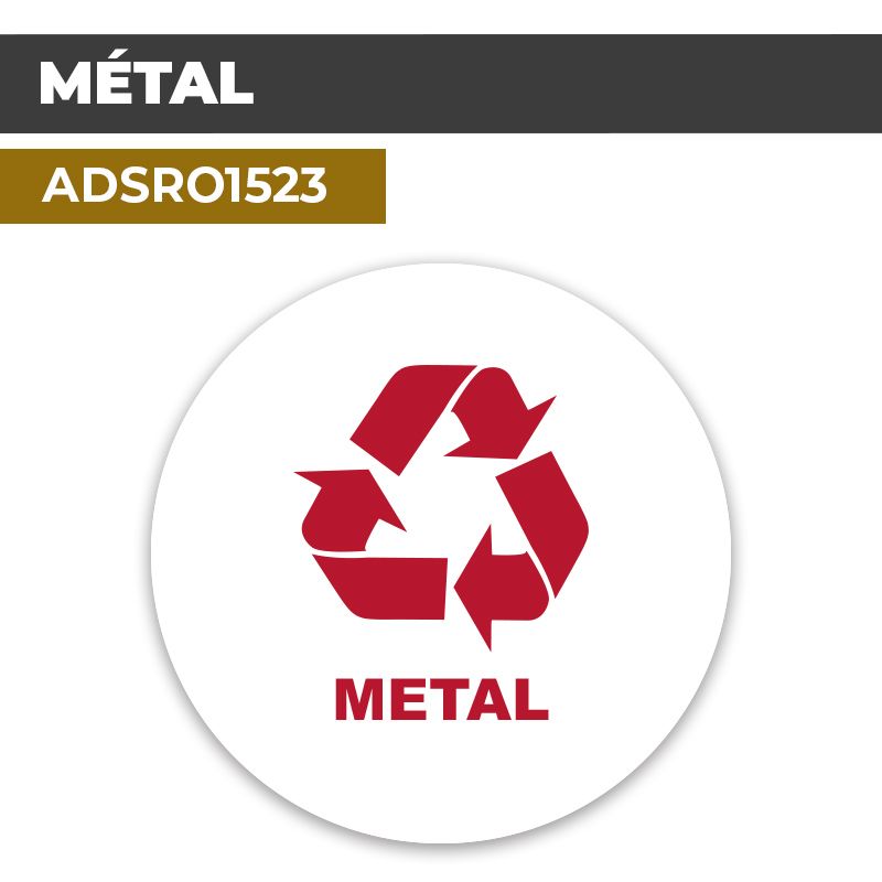 Autocollant RECYCLAGE MÉTAL | Tri sélectif