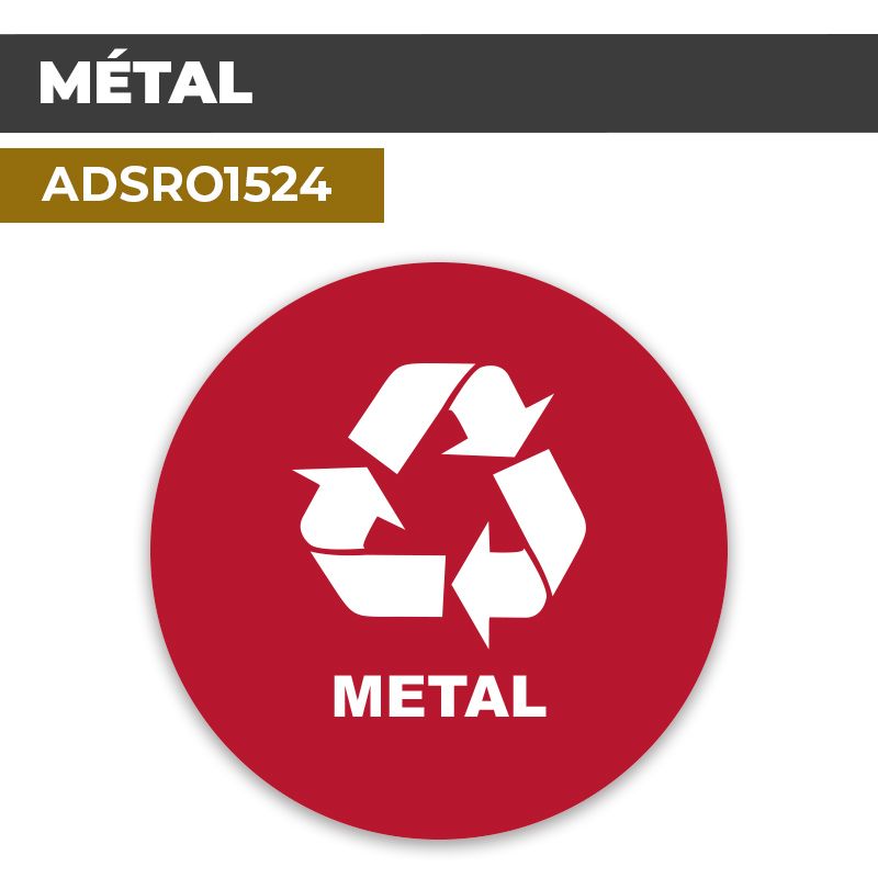 Autocollant RECYCLAGE MÉTAL | Tri sélectif