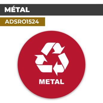 Autocollant RECYCLAGE MÉTAL | Tri sélectif