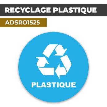 Autocollant RECYCLAGE PLASTIQUE | Tri sélectif