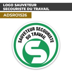 Autocollant LOGO SAUVETEUR SECOURISTE DU TRAVAIL | Sécurité et Prévention des risques