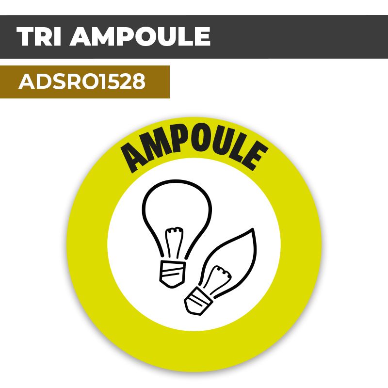 Autocollant TRI AMPOULE | Tri sélectif et recyclage