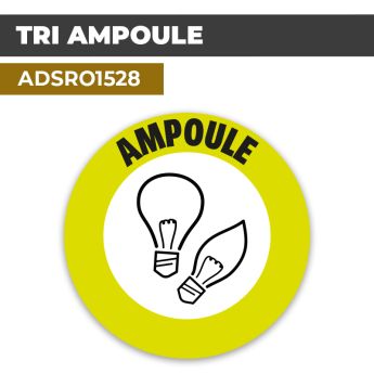 Autocollant TRI AMPOULE | Tri sélectif et recyclage