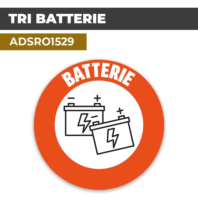 Autocollant TRI BATTERIE | Tri sélectif et recyclage