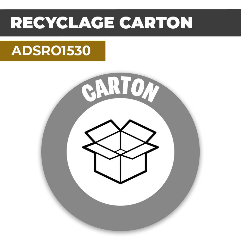 Autocollant RECYCLAGE CARTON | Tri sélectif et recyclage