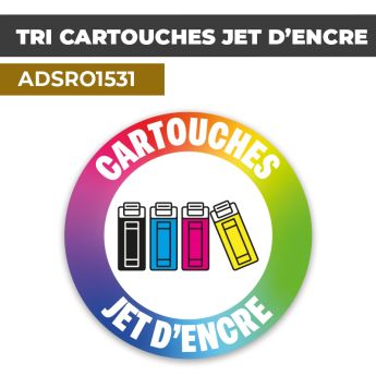 Autocollant TRI CARTOUCHES JET D'ENCRE | Tri sélectif et recyclage