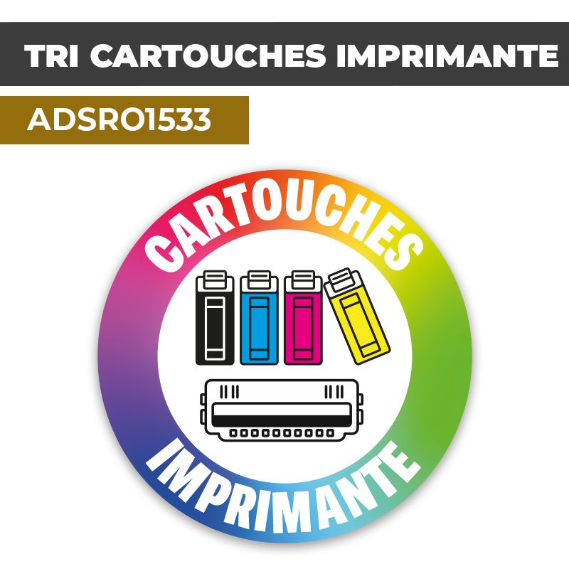 Autocollant TRI CARTOUCHES IMPRIMANTE | Tri sélectif et recyclage