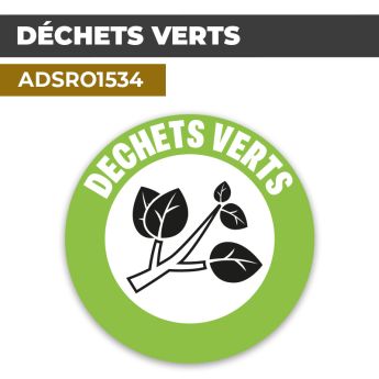 Autocollant DÉCHETS VERTS | TRI DES VÉGÉTAUX
