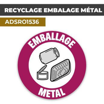 Autocollant RECYCLAGE EMBALLAGE MÉTAL | Tri sélectif