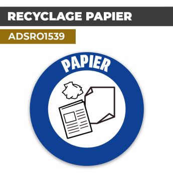 Autocollant RECYCLAGE PAPIER | Tri sélectif