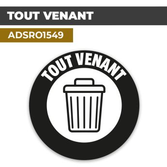 Autocollant TOUT VENANT | Déchets