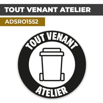 Autocollant TOUT VENANT ATELIER | Déchets