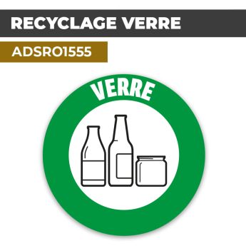 Autocollant RECYCLAGE VERRE | Tri sélectif et recyclage