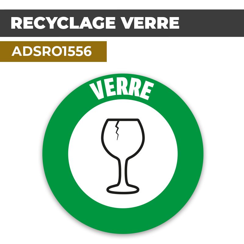 Autocollant RECYCLAGE VERRE | Tri sélectif et recyclage