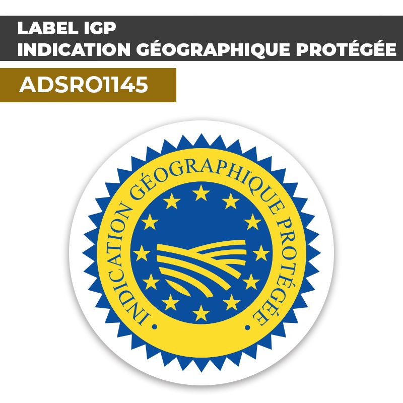 Autocollant LABEL IGP INDICATION GÉOGRAPHIQUE PROTÉGÉE | Labels et certifications