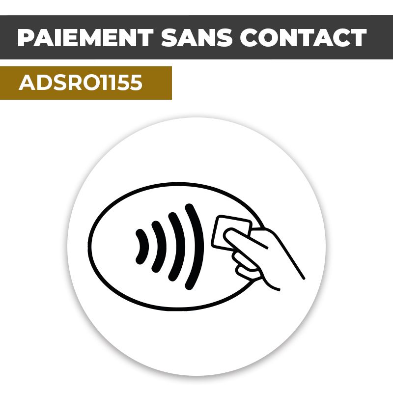 Autocollant PAIEMENT SANS CONTACT | Moyens de paiement