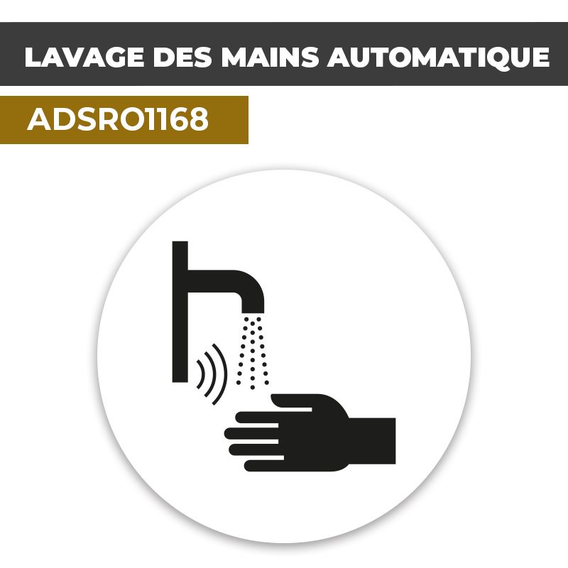 Autocollant LAVAGE DES MAINS AUTOMATIQUE | Hygiène et sanitaire