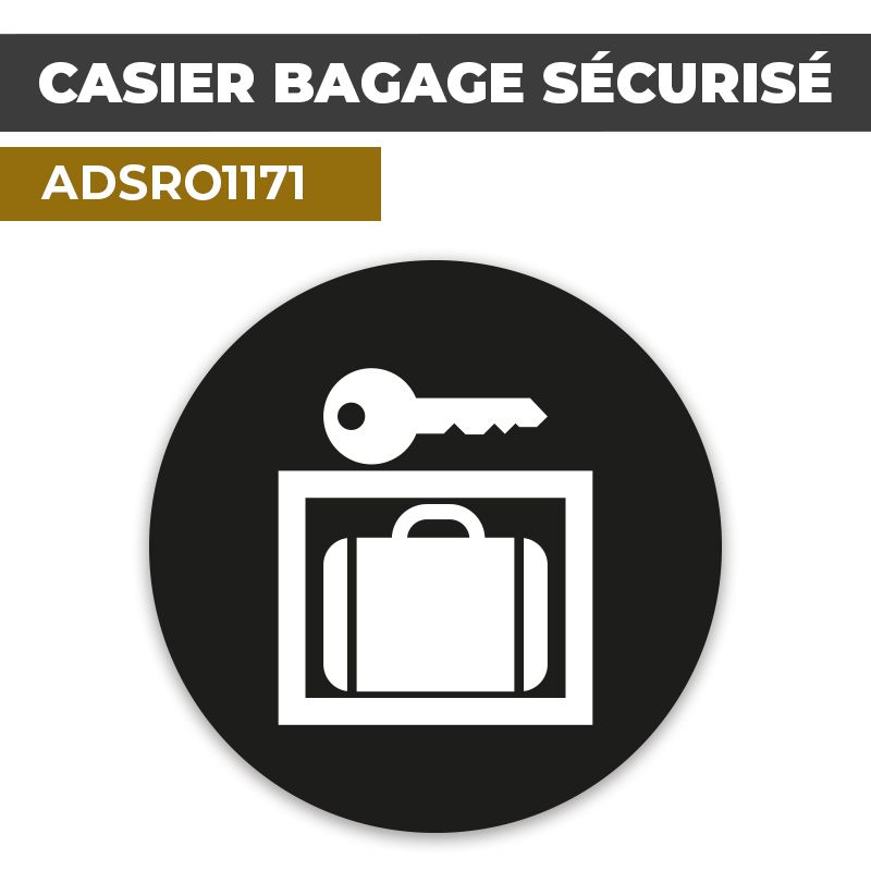 Autocollant CASIER BAGAGE SÉCURISÉ | Sécurité