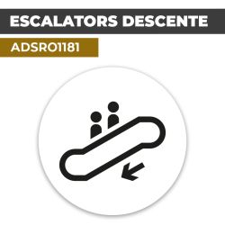 Autocollant ESCALATORS DESCENTE | Accès aux étages