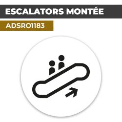 Autocollant ESCALATORS MONTÉE | Accès aux étages