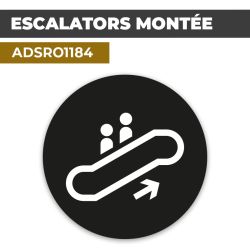 Autocollant ESCALATORS MONTÉE | Accès aux étages