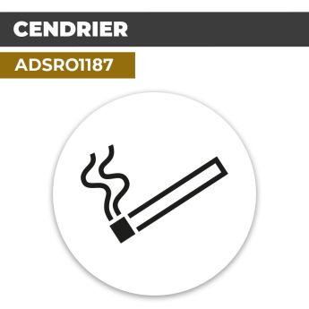 Autocollant CENDRIER | Espace fumeur