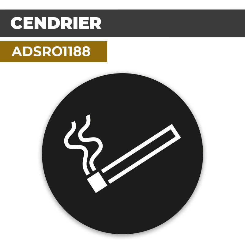 Autocollant CENDRIER | Espace fumeur