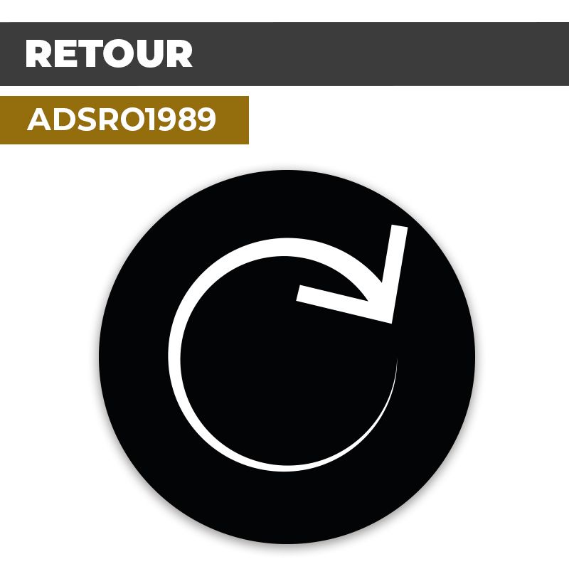 Autocollant | RETOUR | Flèches et Directions