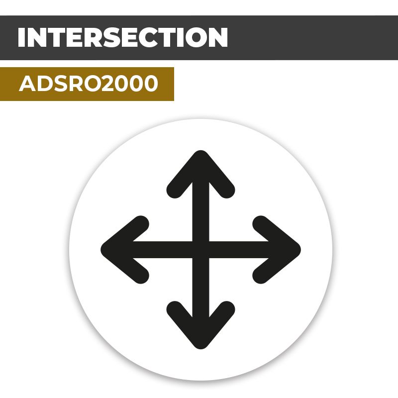 Autocollant | INTERSECTION | Flèches et Directions